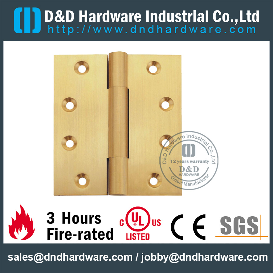 DDBH010 Solid Brass 3 Knuckle Hinge-D & amp؛ D الأجهزة