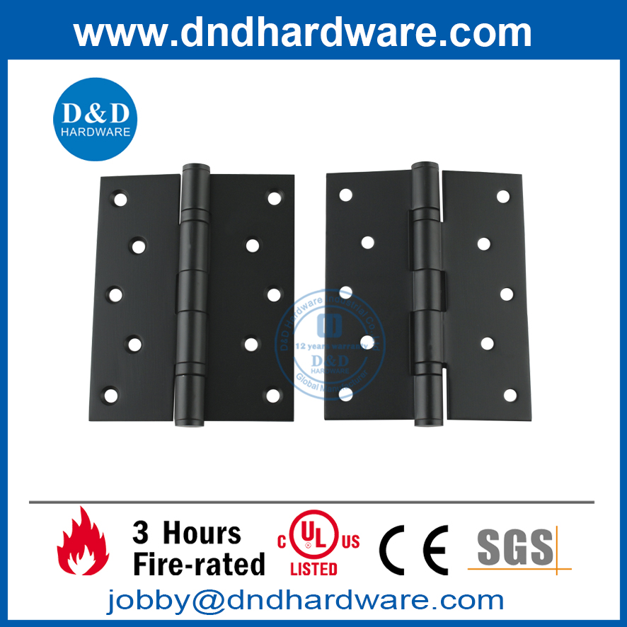 SS304 5x4x3.0mm حريق أسود الانتهاء من 2 كروي الباب المفصلي للأبواب الخشبية - DDSS005