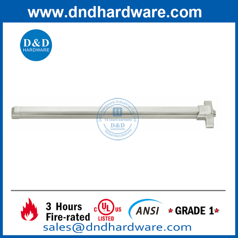 UL ANSI Grade 1 SUS304 Rim Fire Exit Push Bar DDPD005