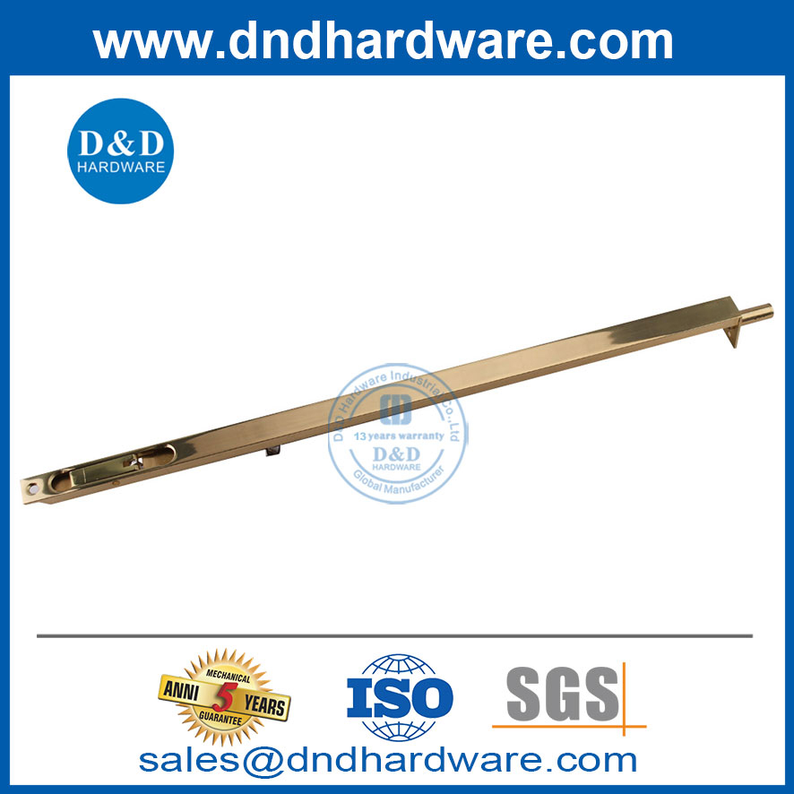 النحاس 12 "مسمار تدفق الذهب المصقول الخفي لمنزل الباب الأمامي DDDB002