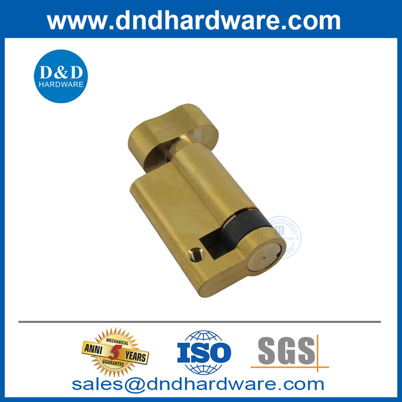 باب الحمام بدون مفتاح Thumbturn Small Euro Brass نصف أسطوانة قفل الأسطوانة -DDLC009