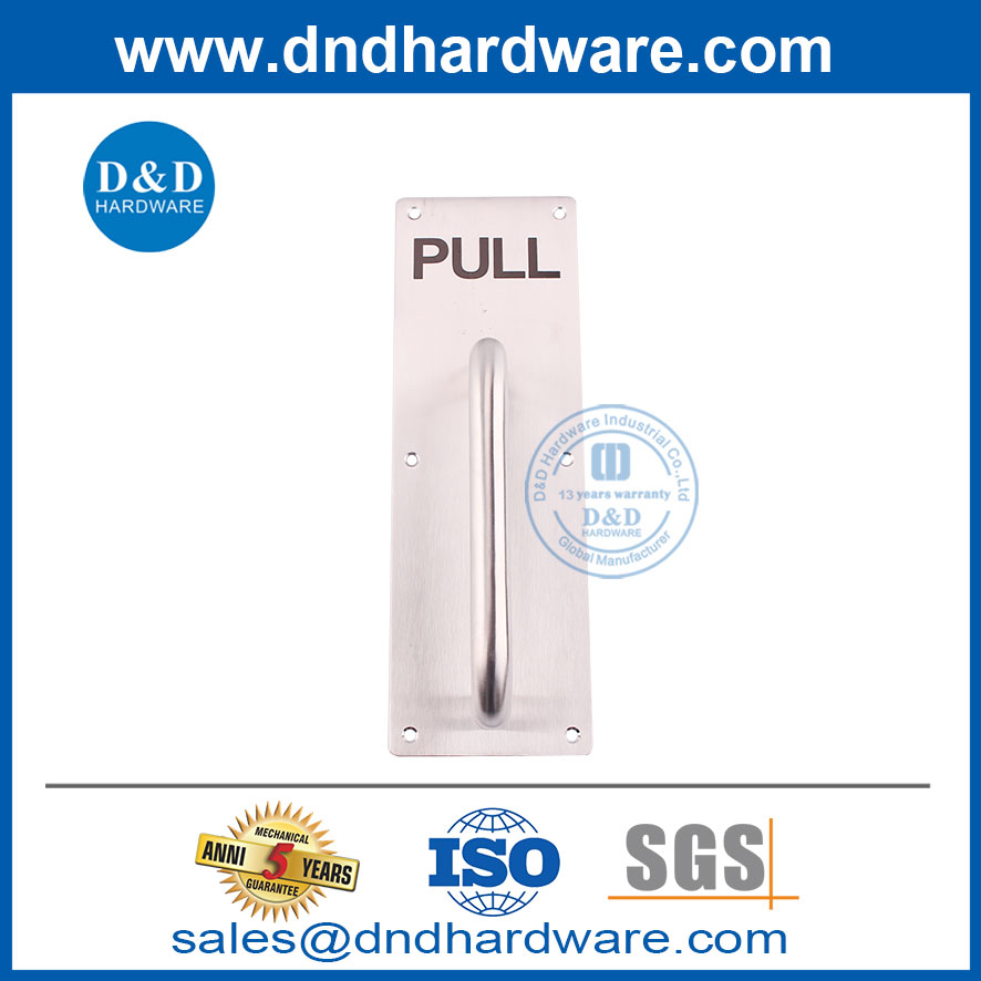 مقبض سحب SS316 واسع 100 مم مع لوحة للباب الأمامي DDPH023