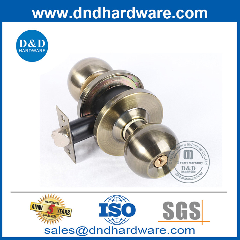 قفل مقبض باب الزنك النحاس العتيقة مع مجموعة Key-DDLK060 العادية