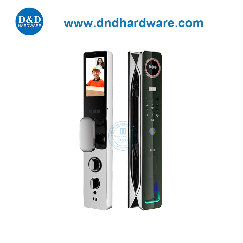 3D Face التعرف على الباب الأمامي الذكي القفل الذكي مع الفيديو الداخلي ddel007