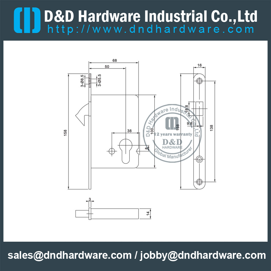 قفل نقر خطاف SS- DDML50SD